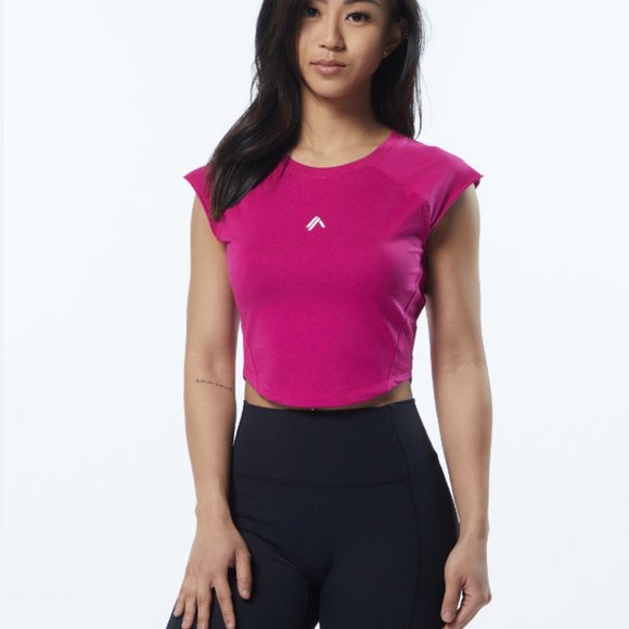 Alphalete Pink Set Shorts + Top S - Picture 2 of 3